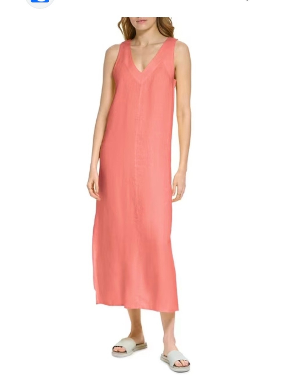 DKNY Pink Sleeveless Slip Dress